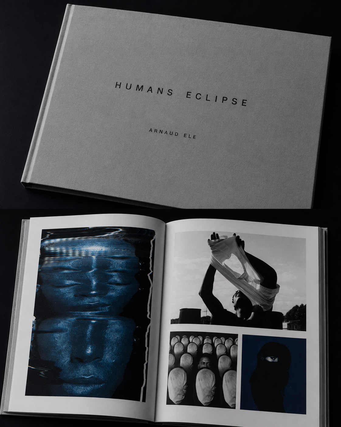 Livre Humans Eclipse et double page éditoriale